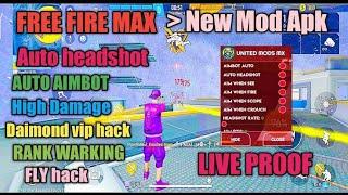 FREE FIRE MAX AUTO HEADSHOT  AUTO AIMBOT HIGH DAMAGE DAIMOND VIP HACK RANK WARKING FLY HACK 2023