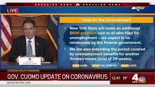 New York State to Give $600 Payment to All Unemployed New Yorkers Amid COVID-19 Pandemic