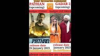 Pathan  Gadar 2 movie comparison and release date #shorts #viral  #trending #pathan  #gadar2