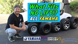 Non-Lifted Yamaha Golf Cart Wheels and Tires *What Fits Stock NO LIFT!?*