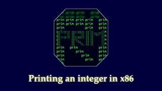 Printing integer in x86 | Assembly language | Decimal to Ascii | Code and explanation