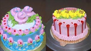 Simple cake decoration ideas | beautiful pink cake decoration | Easy colorful cake decoration