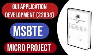 GUI application development using vb net micro project | #msbte