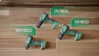 Highly efficient: HiKOKI Cordless Driver Drill DS18DD, Combi Drill DV18DD, and Impact Driver WH18DD