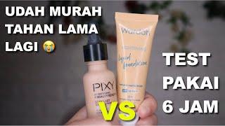 BATTLE FOUNDIE MURAH : PIXY SERUM FOUNDATION VS WARDAH LIGHTENING FOUNDATION | Maria Soelisty