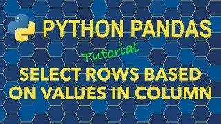 Python Pandas Select Rows from DataFrame Based on Values in Column