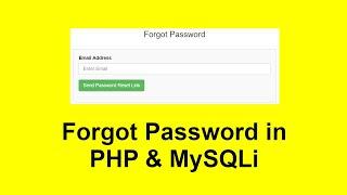 How to reset password with email verification in PHP || Forgot password system in PHP || Source code