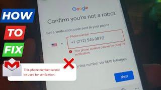 This phone number cannot be used for Verification || Gmail Account || Play Store || Problem Solve.