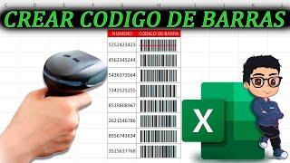  CREAR CODIGO DE BARRAS EN EXCEL FACIL Y GRATIS 