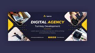 Web Banner Design | Figma Tutorial | Facebook Banner Design