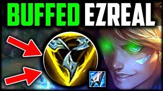 BUFFED EZRAL FEELS GOOOOD! (Best Build/Runes) How to Play Ezreal & Carry S14 - League of Legends