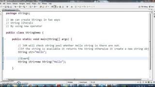 How to create Strings in java and different ways to create strings?