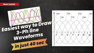 How to Draw 3 Phase Line voltages in just 40sec