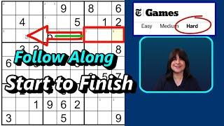 How to Solve a Hard Level Sudoku Puzzle: Solve With Me
