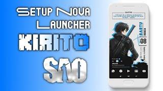 Setup Nova Launcher Keren Terbaru - Kirito, Sword Art Online