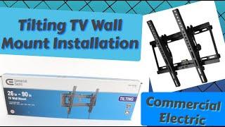 How To Wall Mount a TV DIY | Commercial Electric Tilting TV Wall Mount (26inch - 90inch)