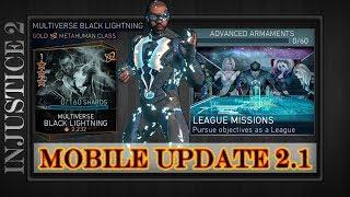 Injustice 2 Mobile | UPDATE 2.1 | Shard Exchange Delay | League Missions | Black Lightning |