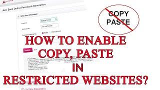 Enable Copy and Right Click Functions From Restricted Websites