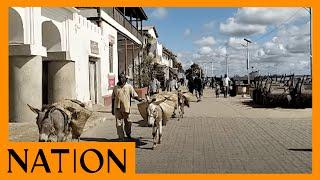 General calmness in Lamu Old Town as people carry on with their business