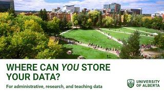 U of A Storage Webinar - Options, Practices + Tools