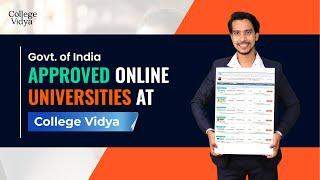 Only Govt. of India Approved Online Universities at College Vidya