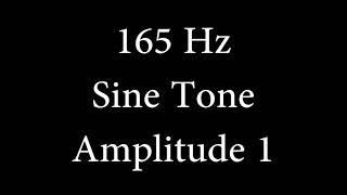 165 Hz Sine Tone Amplitude 1