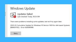 How To Fix Windows Update Error 0x800f0989