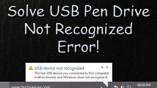 Solve USB Device Not Recognized Error! Windows 8.1