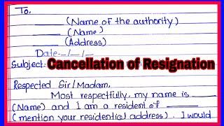 Request letter for registration cancellation | Registration cancellation request letter in English