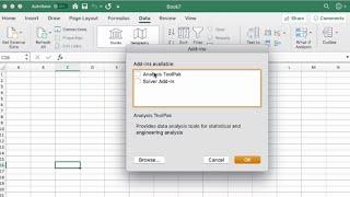 How to install the Data Analysis Toolpak in Microsoft Excel (Mac version)| Dr Choden