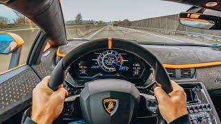 POV: Lamborghini Aventador Ultimae Roadster by Novitec on German Autobahn