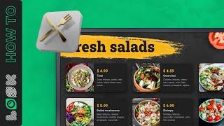 How to design a beautiful digital menu board within several minutes and without any expenses.