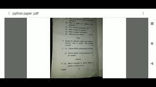 python programming 5th sem previous year question paper