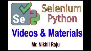 Selenium with Python Videos & Materials | Session - 3| Literals , Data Types  | by Nikhal Raju