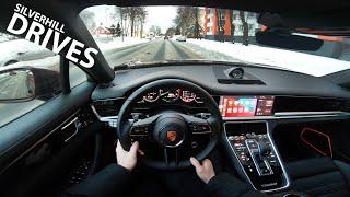 Panamera 4S E-Hybrid -6C morning cold drive in E-Power mode [4K]