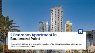 2-Bedroom Apartment in Boulevard Point | Downtown Dubai