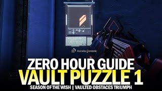 Vault Puzzle 1 in Zero Hour Guide (Vaulted Obstacles Triumph / Intrinsic Perk) [Destiny 2]