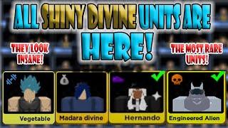 We Have ACQUIRED ALL SHINY DIVINES In Anime Fighters Simulator!