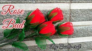 HOW TO MAKE ROSE BUD NYLON STOCKING || CARA MEMBUAT KUNCUP MAWAR STOCKING || CASELLA CRAFT