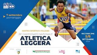 26° Campionato nazionale di atletica CSI | Sabato pomeriggio 1/2