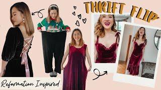 I MADE 2 REFORMATION DRESSES FOR UNDER $10 | Part 1 ️Jocelyn & Antoinette Dress | THRIFT FLIP