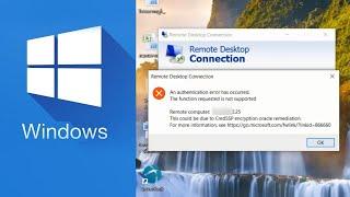 How to fix remote desktop An authentication error has occurred