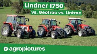 Lindner Traktoren im Vergleich bei der Heuernte: Lindner 1750 vs. Geotrac 93 vs. Lintrac 100