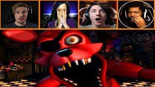 Let's Players Reaction To Rockstar Foxy's Jumpscare | Fnaf Ultimate Custom Night