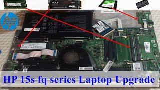 HP 15s fq series Laptop Upgrade | Disassembly | Ram , NVMe SSD | 2022