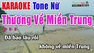 Thương Về Miền Trung Karaoke 2025 Tone Nữ | Nhạc Sống Thanh Ngân