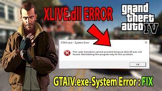 How to Fix Xlive.dll Error in GTA 4