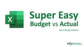 Super Easy Budget vs Actual Comparison| Excel Project Demo