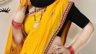 husband in wife's beautiful heavy yellow saree.male to female crossdresser.ayush to ayushi.sareelove