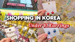 shopping in korea  vlog, Under $1 Earrings Korean accessories Gift bags & stationary| EVERYTHING